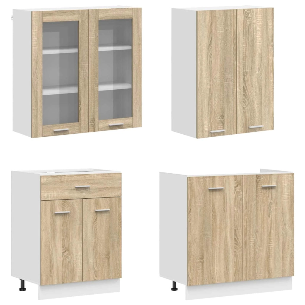 Unità Cucina LYON 8 pz Rovere Sonoma Legno ingegnerizzato 3438509