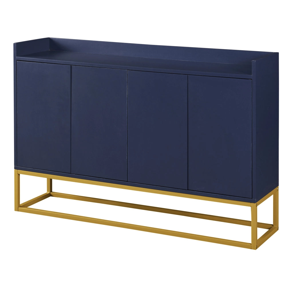 Credenza con 4 ante e 2 ripiani regolabili per cucina e soggiorno 120x30x80 cm bianco
