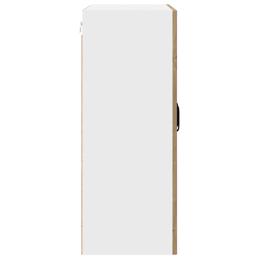 Mobile da cucina rettangolare moderno con ampio spazio contenitivo 60 x 31 x 80 cm realizzato in legno di rovere composito finitura artigianale 02_0053772