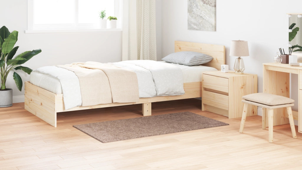 Tappeto Shaggy  con retro in lattice Marrone 80x150 cm