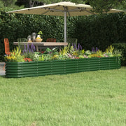 Letto Giardino Acciaio Zincato 332x40x36 cm Verde 318883