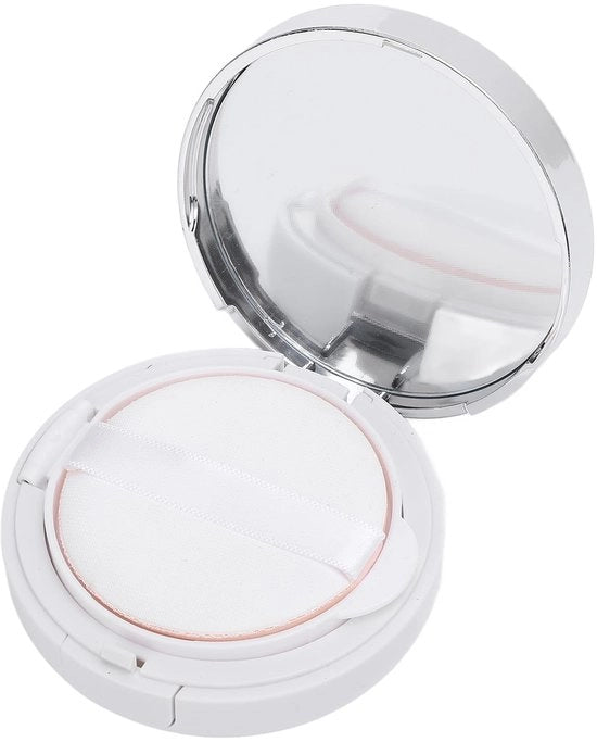 Contenitore di polvere portatile - Scatola di trucco di lusso - Coperchio chiuso a chiave - Specchio - Materiale soffice e liscio - Adatto per cosmetici - Scatola di trucco
