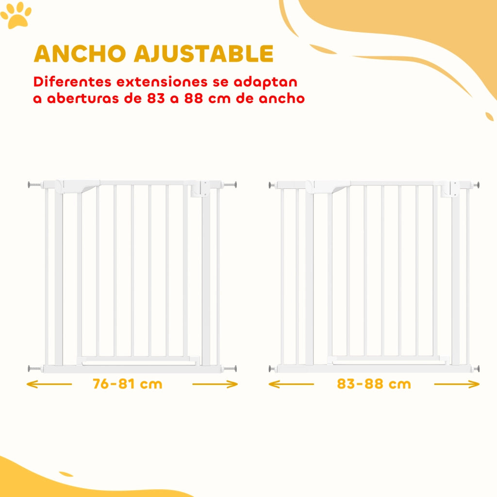 Cancelletto di Sicurezza per Bambini ¨C Xylo ¨C Bianco 76-88cm Apertura Bidirezionale