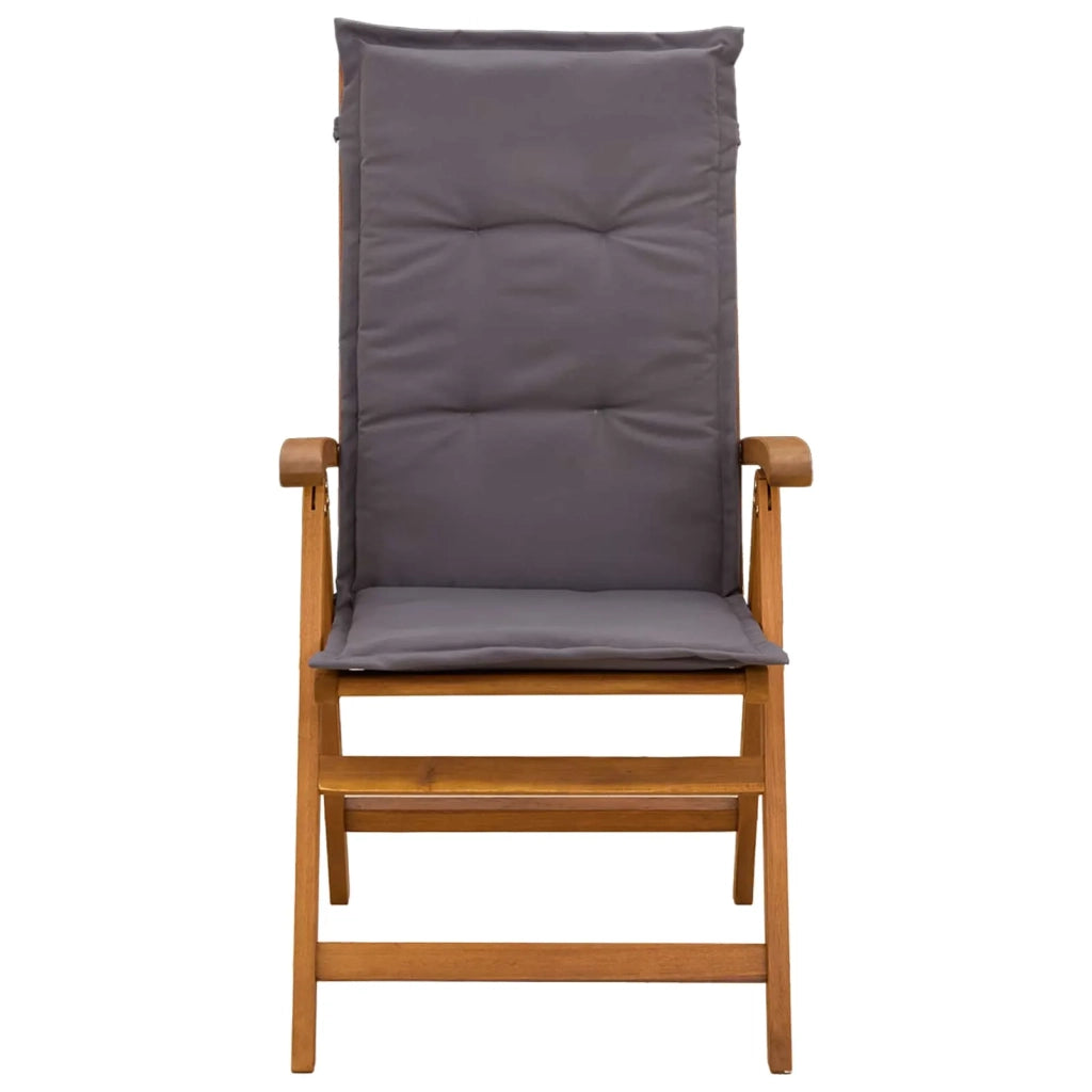 Sedie da giardino reclinabili 4 pz Naturale 3434465