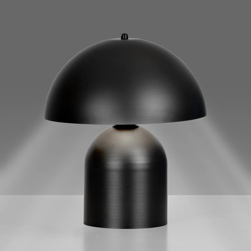Lampada Da Tavolo Nordica Danu 1 Luce In Acciaio Nero
