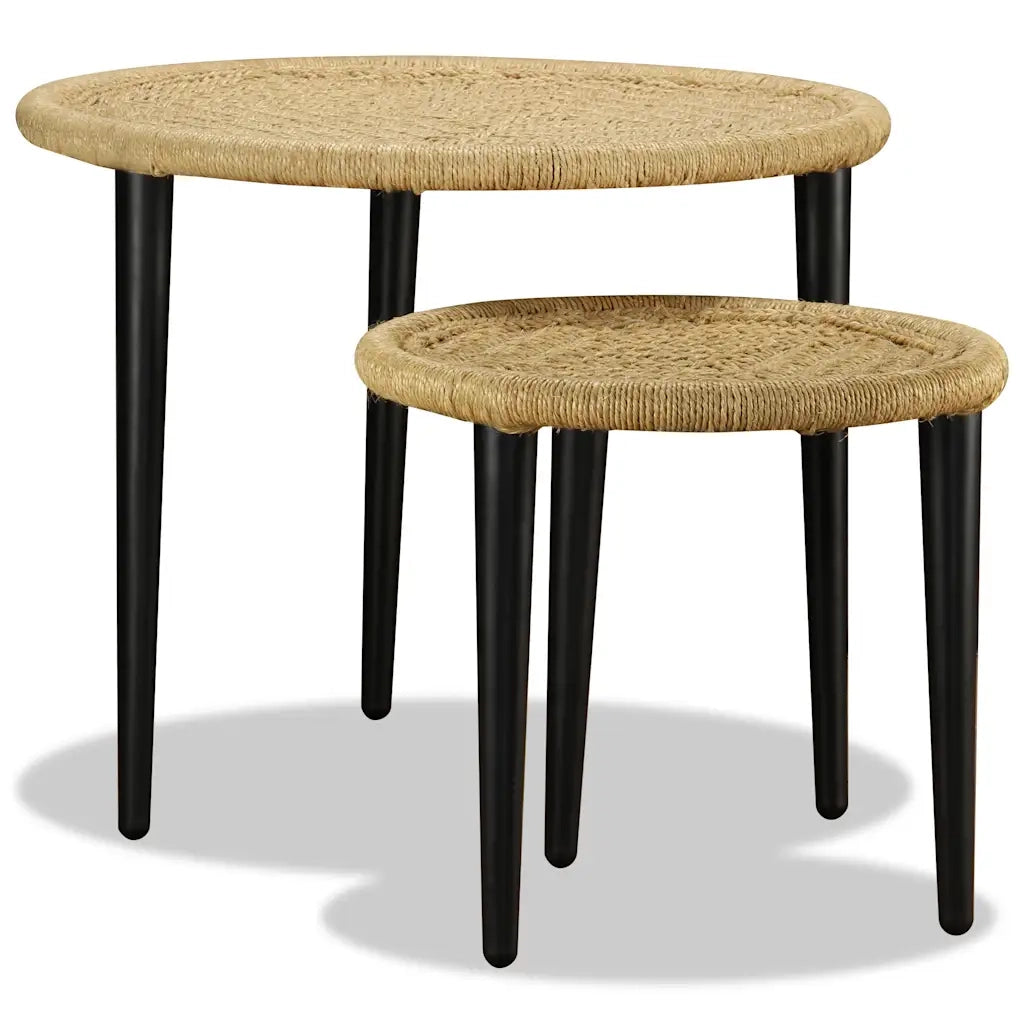 Set Tavolini da Salotto 2 pz in Iuta Naturale 244218