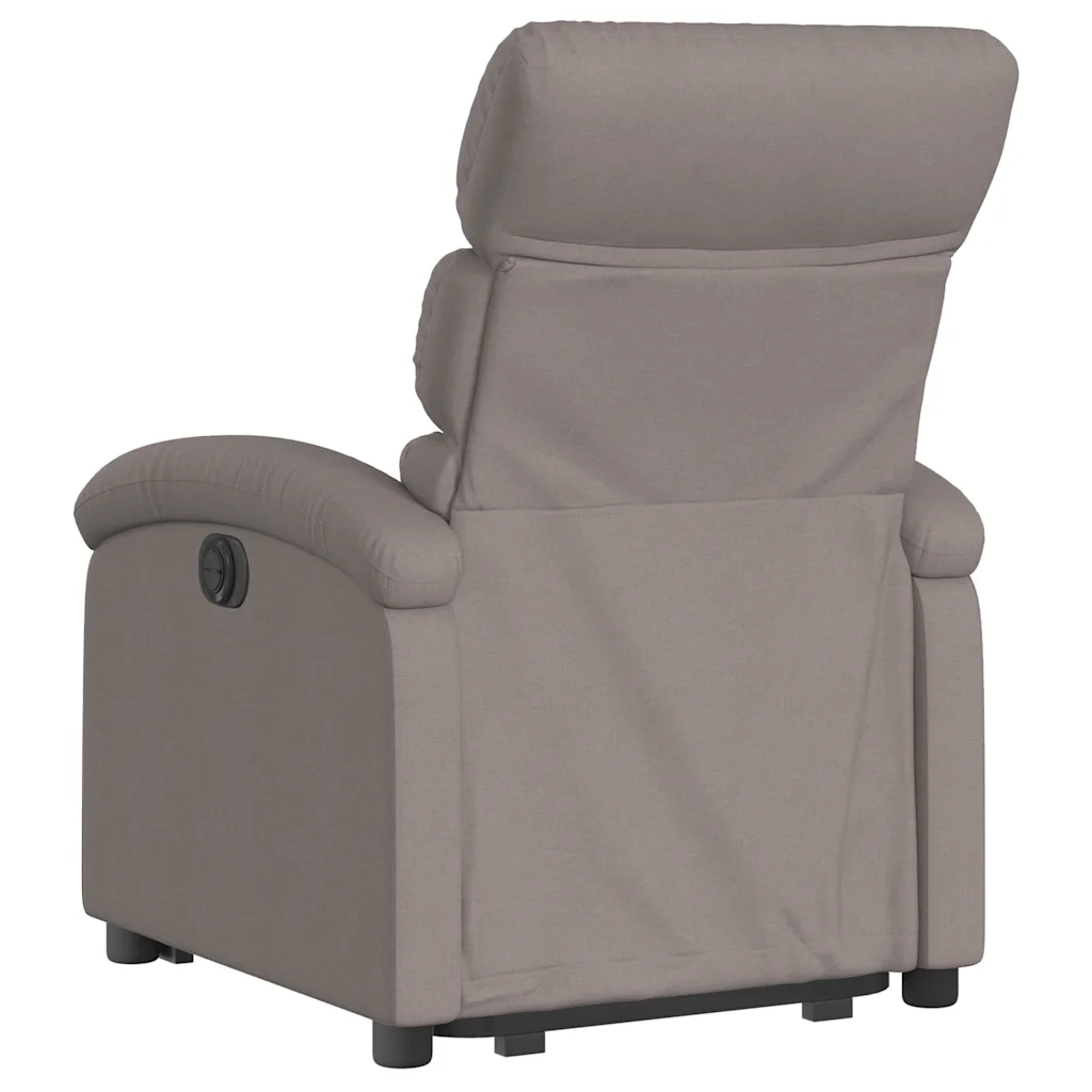 Poltrona | Sedia Relax Alzapersona Reclinabile Elettrica Tortora in Tessuto