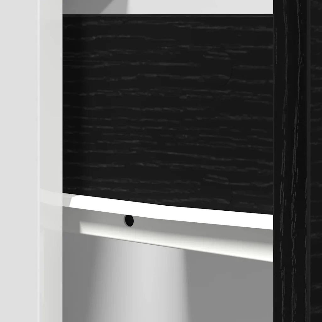 vidaXL Mobile con Cassetti con cassetto Rovere nero 50 x 46 x 81.5 cm
