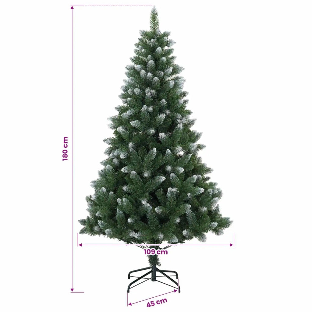 Albero di Natale artificiale 180 cm PVC e Metallo Verde 42056468