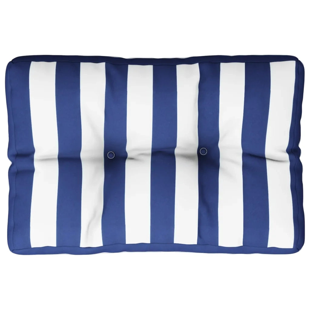 Cuscino per Pallet Strisce Bianche e Blu 60x40x12 cm in Tessutocod mxl 70320