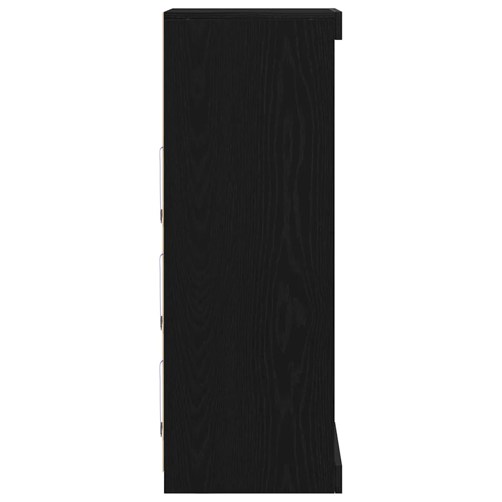 Madia LED Rovere Nero 41 x 37 x 100 cm Legno multistrato 863056