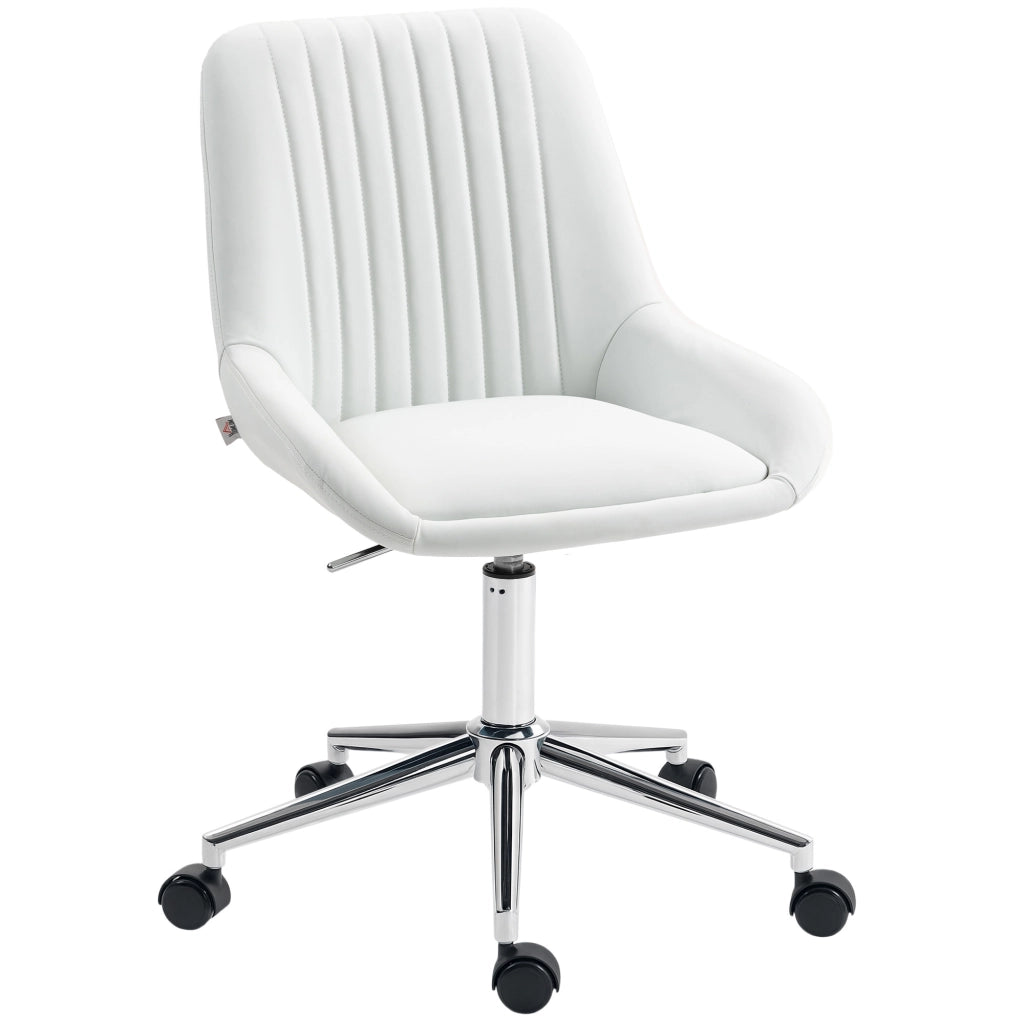 Sedia da ufficio senza braccioli ¨C Xylo ¨C Bianca, altezza regolabile, 52x58x80-90cm