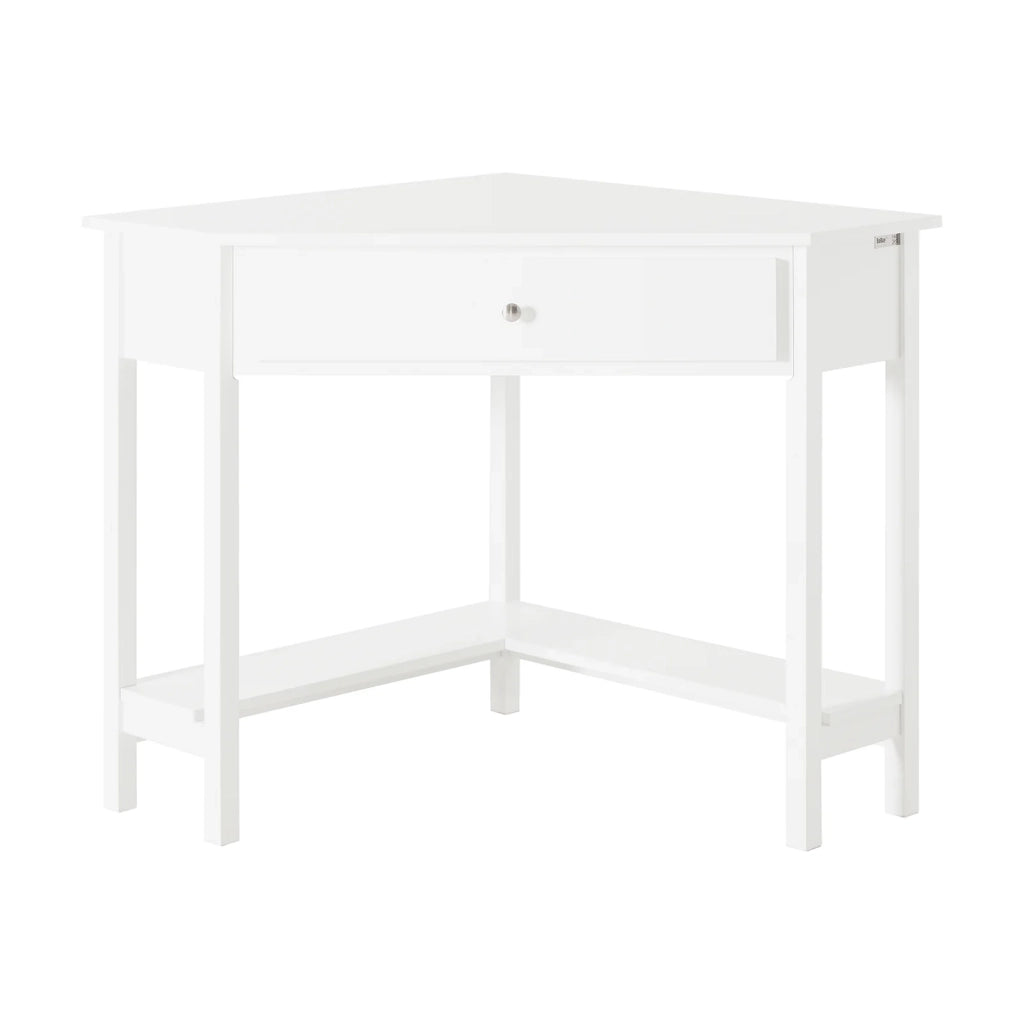 Tavolo angolare,Tavolo Consolle, con cassetto, bianco,triangolo,FWT31-W