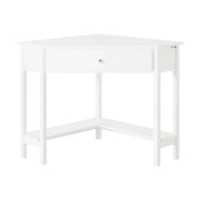 Tavolo angolare,Tavolo Consolle, con cassetto, bianco,triangolo,FWT31-W