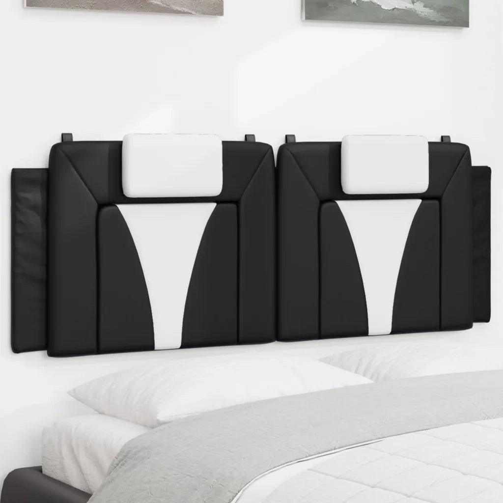 Cuscino Testiera Viana Nero e Bianco 120 cm in Similpelle 374786