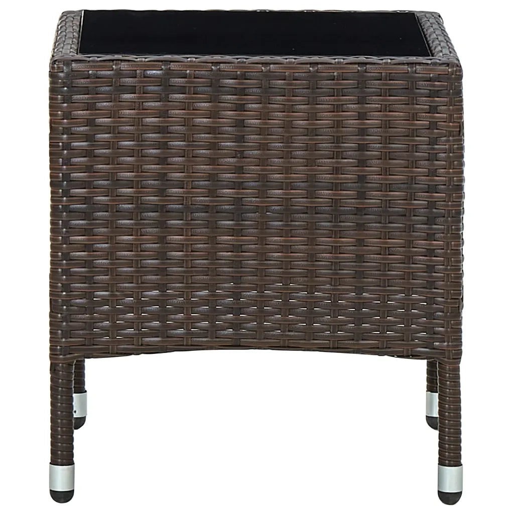 Tavolo da Giardino | Tavolino da esterno Marrone 40x40x45 cm in Polyrattan