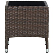 Tavolo da Giardino | Tavolino da esterno Marrone 40x40x45 cm in Polyrattan