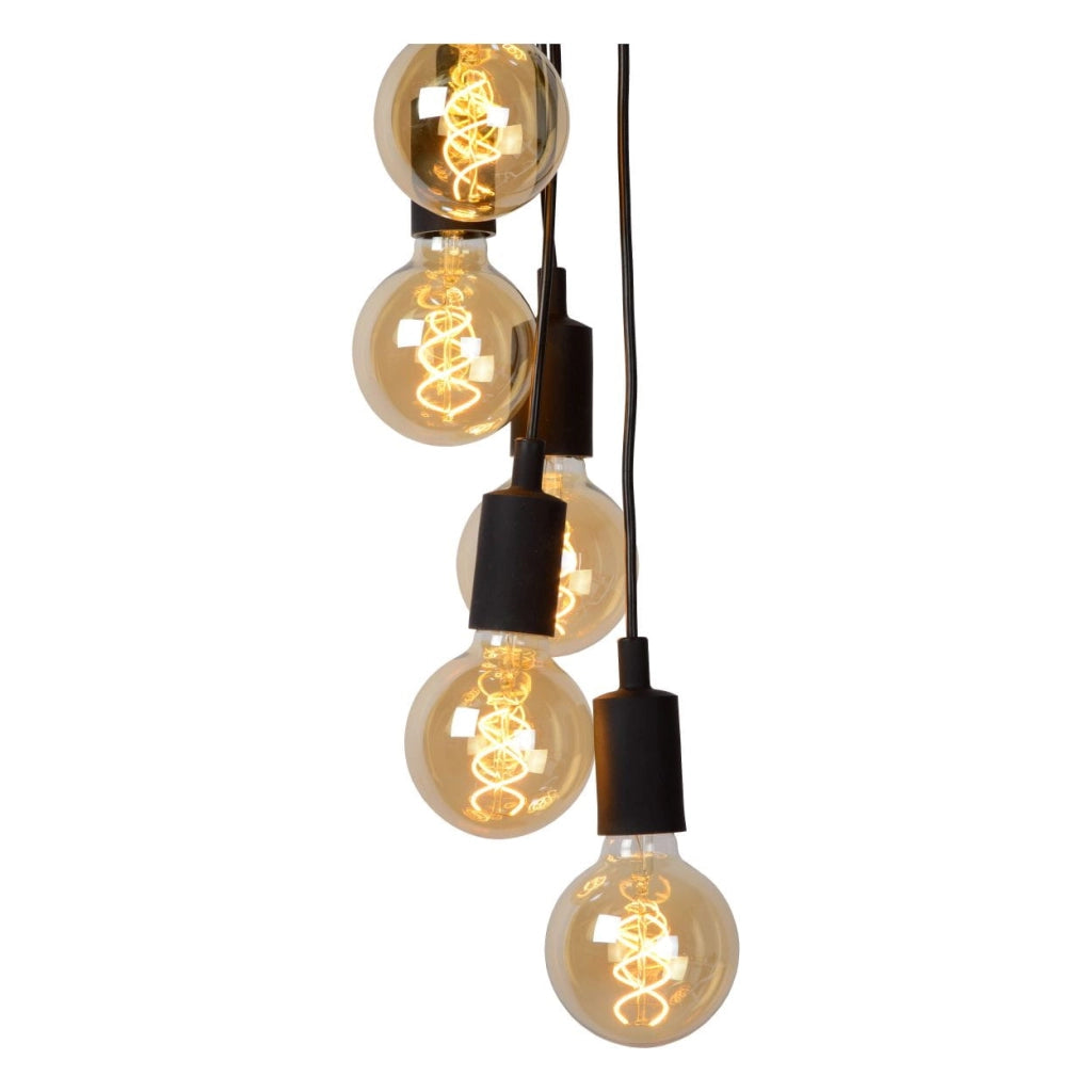 Lampadario Lucide Fix 7xE27 nero metallo 08408/07/30