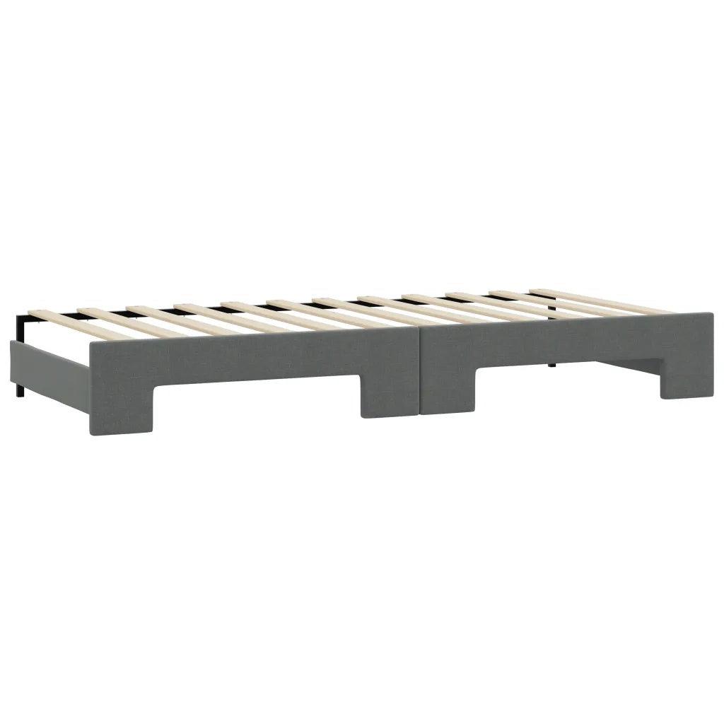 Divano Letto con Letto Estraibile Grigio Scuro 80x200 Tessuto 3197630