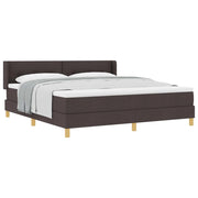 Letto a molle con materasso Marrone Scuro 200 x 180 cm Tessuto 3341310