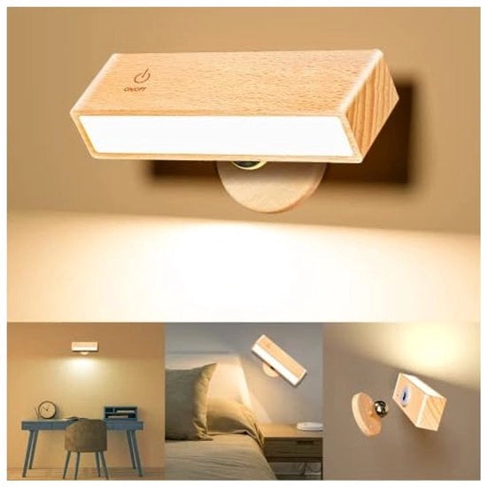 Lampada da lettura, montaggio a muro, camera da letto, controllo a tocco, luminosità, lampada notturna