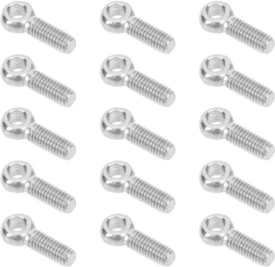 Ringschroef M6 - Ossicini per Sospensioni - Resistente - Acciaio Inossidabile 304 - Bocchette di Viti - Adatto per Montaggio - 20 Pezzi