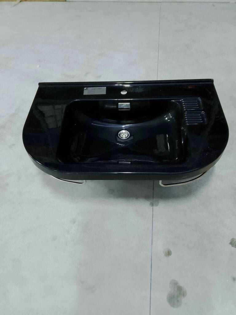LAVABO TEUCO IN RESINA 100X60 NERO - TEUCO