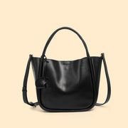 Borsa a tracolla da donna stile retr¨° in vera pelle nera