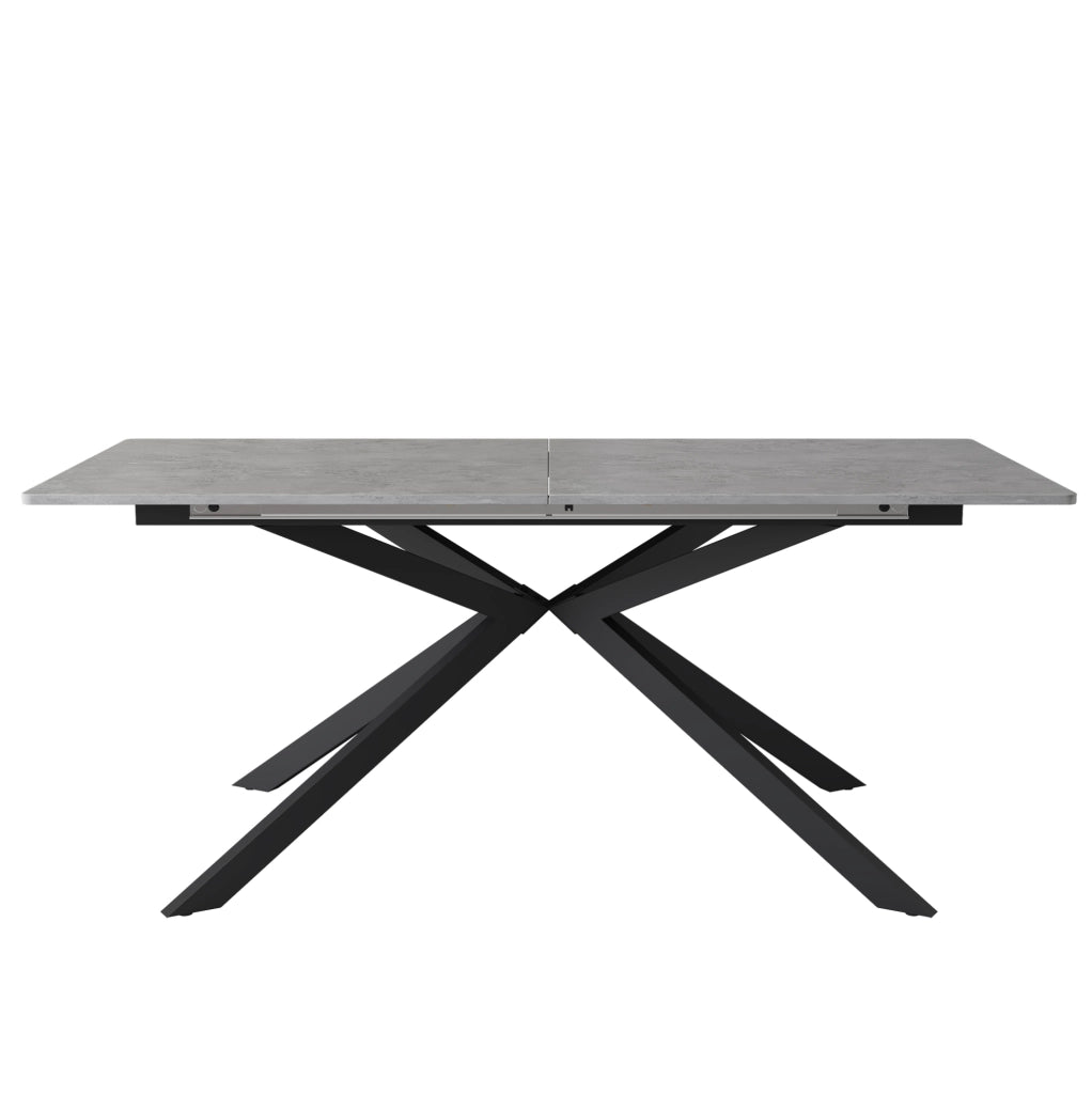 Tavolo da pranzo allungabile in MDF nero e grigio