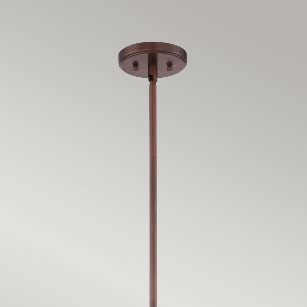 Lampada a sospensione Quoizel Brown Lattice rame 4xE27