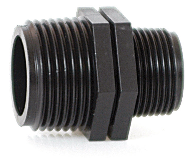 RACCORDO FILETTATO NIPPLO RIDOTTO PER TUBO IN POLIETILENE   mis. 3/4x1/2 100.00 pz