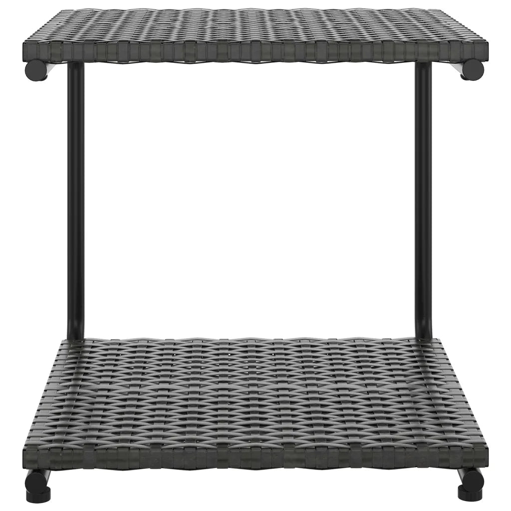 Lettino Prendisole per 2 Persone con Cuscini in Polyrattan Nero cod mxl 55524