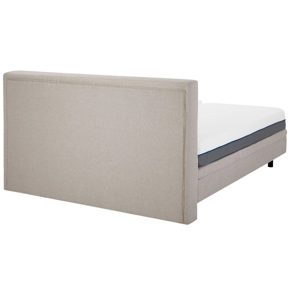 Letto Tessuto Beige chiaro Elettrico Regolabile con Telecomando 160 x 200 cm