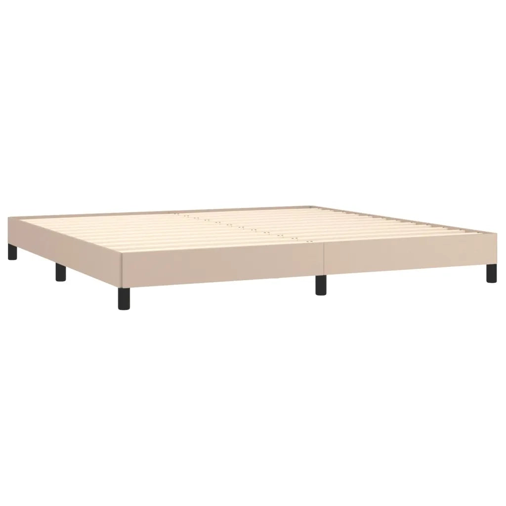 Giroletto a Molle con Materasso Cappuccino 200x200cm Similpelle 3127336