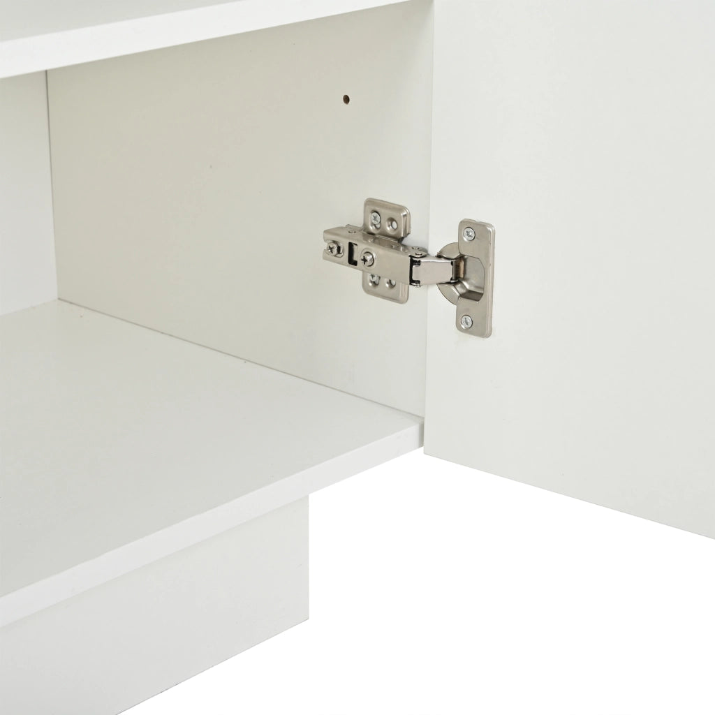 Credenza con 3 ante e 6 vani; ripiani regolabili - per soggiorno e sala da pranzo - 160×35×60 cm - bianco