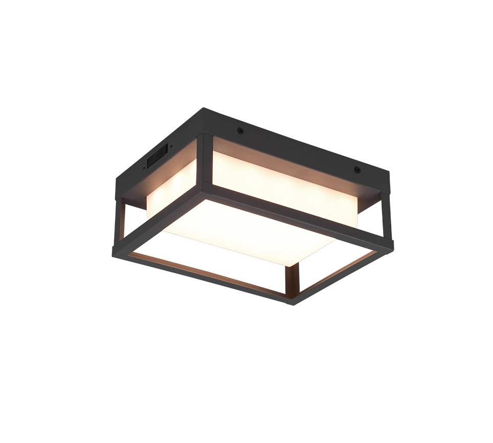 Applique da esterno LED, metallo, antracite, 18x24x10 cm, Witham