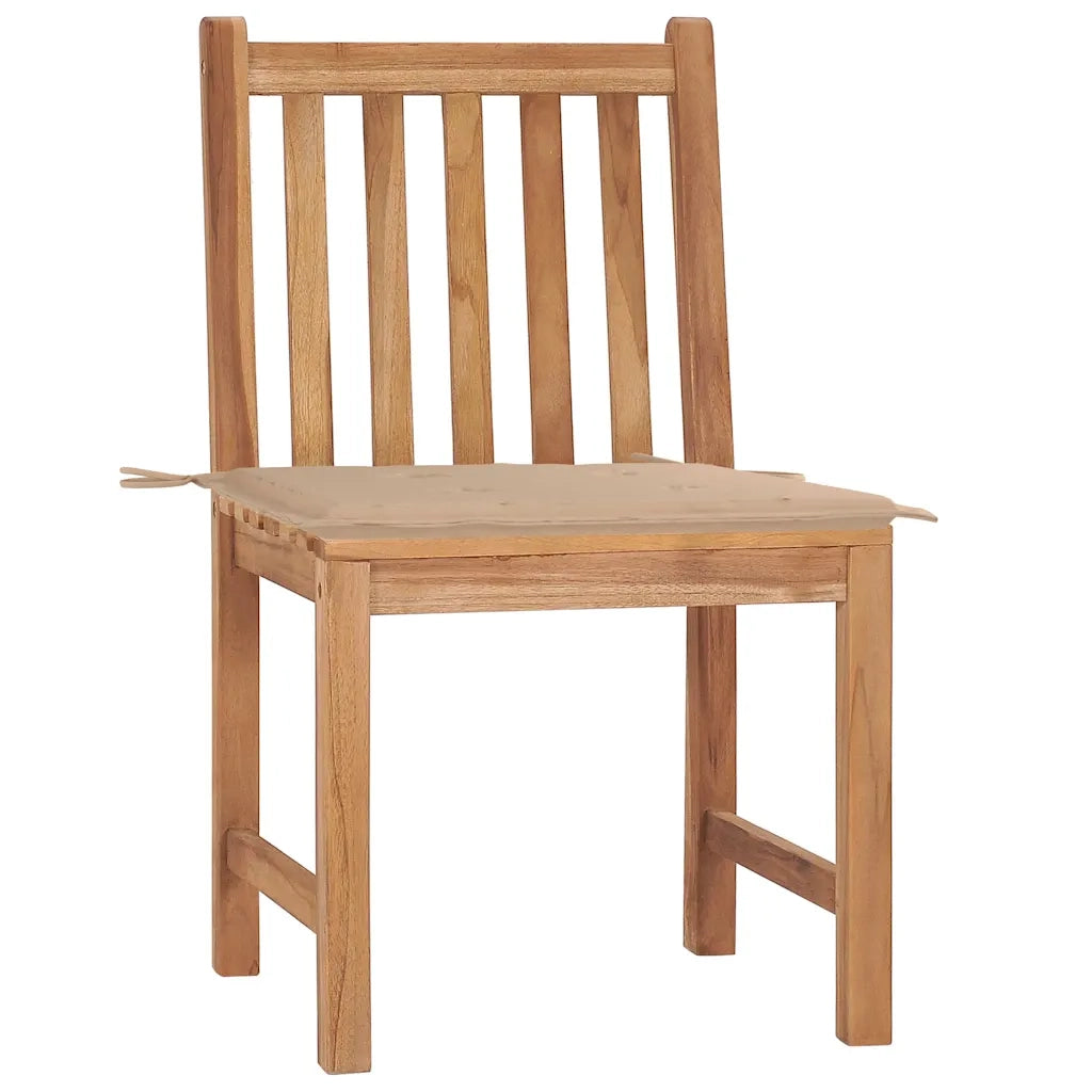 Sedie da Giardino 2 pz con Cuscini in Legno Massello di Teak 3062919