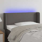 Testiera a LED Grigio 83x16x78/88 cm in Similpelle