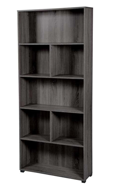 GAIA SCAFFALE LIBRERIA IN LEGNO A 5 RIPIANI 80 X 24 X H180 CM IN COLORE WENGÈ