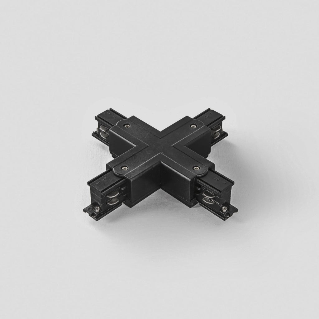 LED-RAIL-X-NER CONNESSIONE A X PER BINARIO TRIFASE RAIL NERO 18,17X4,2X3,44CM
