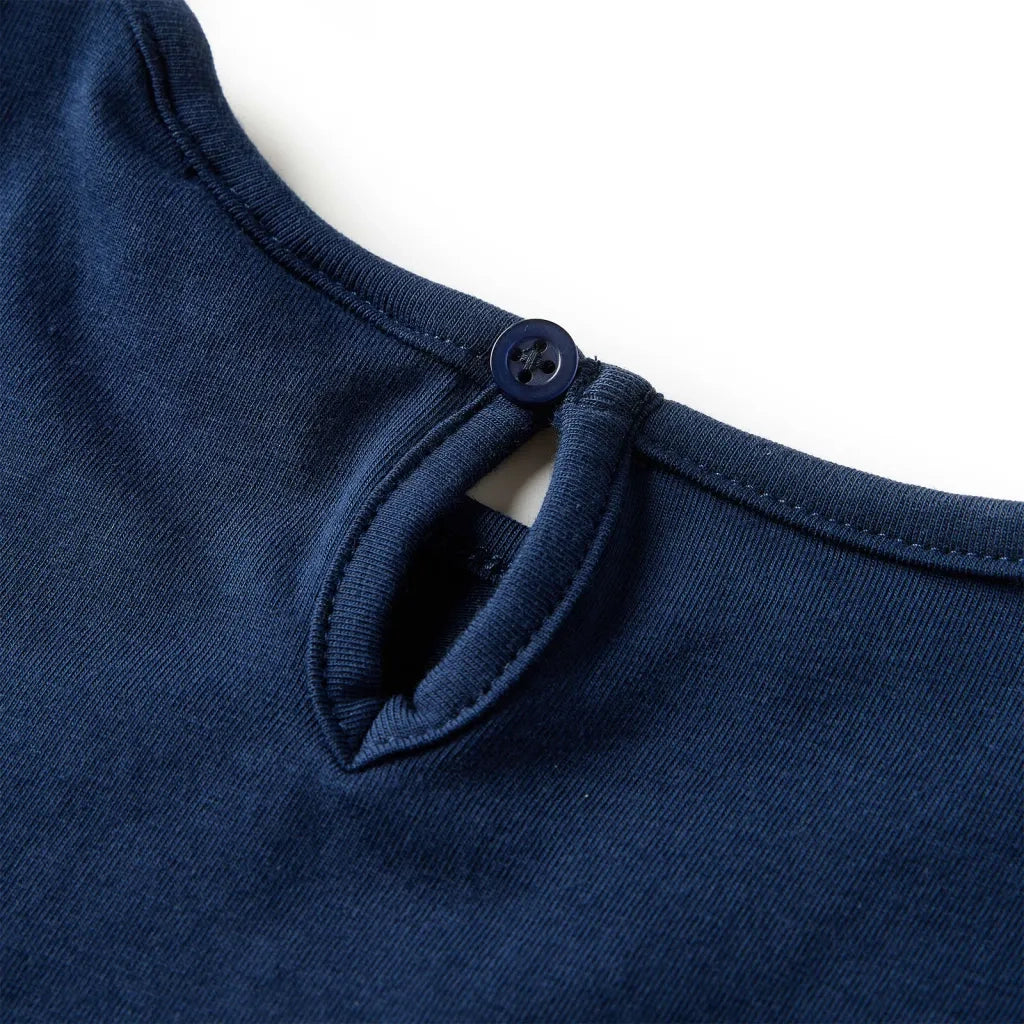 Maglietta per Bambini Maniche Lunghe Blu Marino 128
