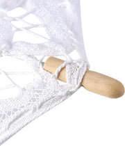 Parasole per matrimonio con decorazione per foto - ombrellone moderno per ragazza con decorazione regalo (bianco, S) .