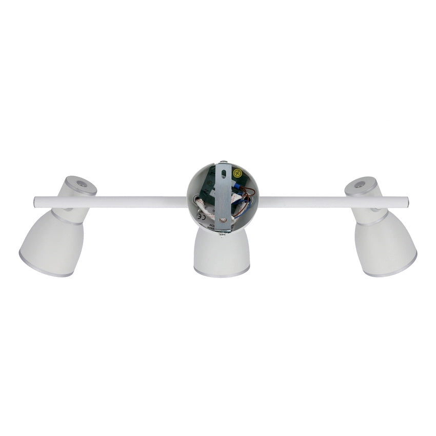Plafoniera Candellux FIDO 93-63403 3xE14 metallo bianca/argento