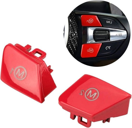 Interfaccia di commutazione per sterzo - 1 coppia Interfaccia di sterzo auto M1 M2 Modalità di commutazione per interruttore per F80 F82 F83 [rosso] - Rosso.