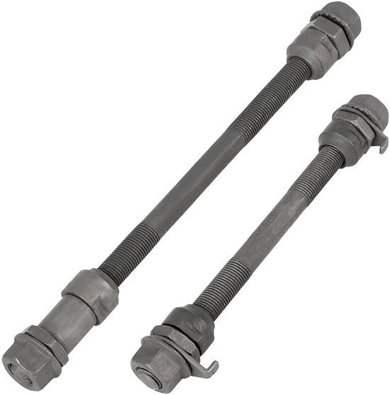 Fendine Asse Solido - Per Vaso Anteriore/Dietro - Diametro 9,5 mm - Montaggio Facile - Nero - Metallo - Diametro Disco 16,9 mm - Asse per Bicicletta