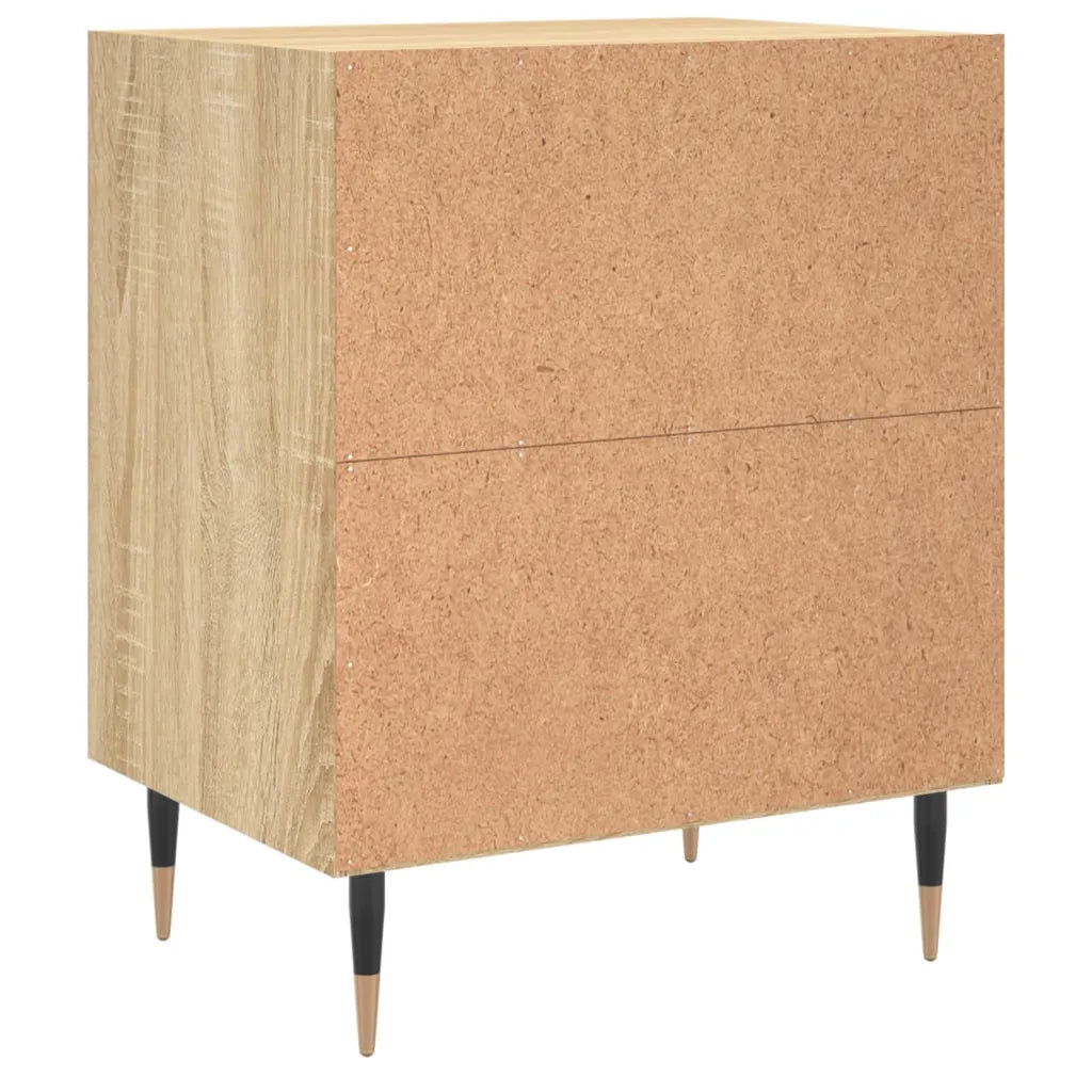 Comodini 2 pz-Set di 2 Tavolino da notte Rovere Sonoma 40x30x50 cm in Legno Multistrato 585262
