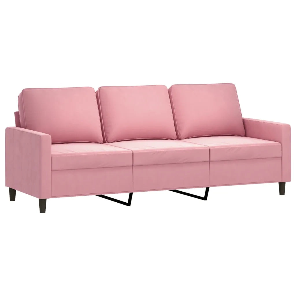 Set di Divani 4 pz con Cuscini rosa in Velluto 3201489