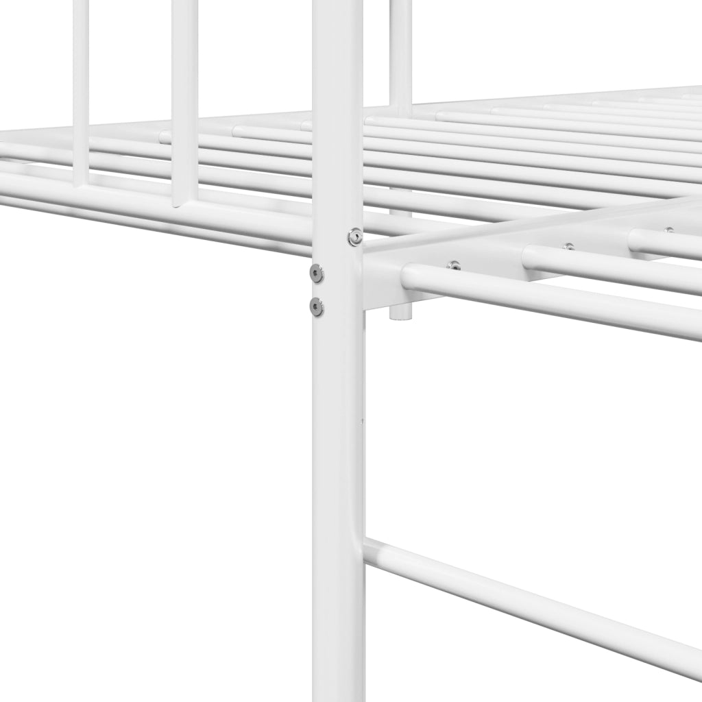 Struttura Letto Giorno  con Letto Estraibile Bianco 100x200 cm in Acciaio