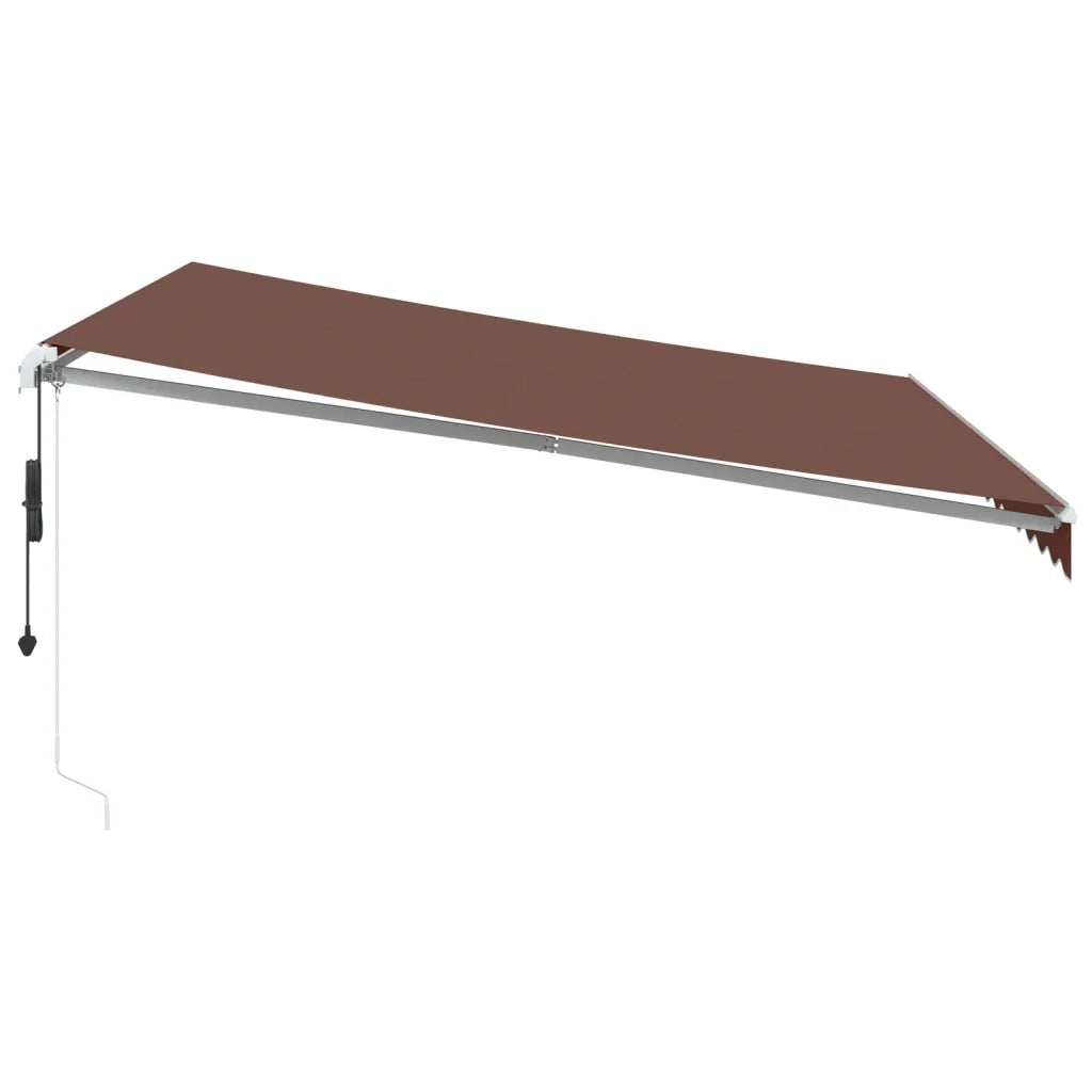 Tenda da Sole Retrattile Automatica con LED Marrone 400x350 cm 3215390