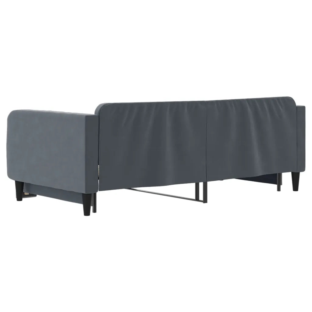 Divano Letto con Letto Estraibile-Sofa Letto-Daybed Grigio Scuro 100x200 Velluto 295347